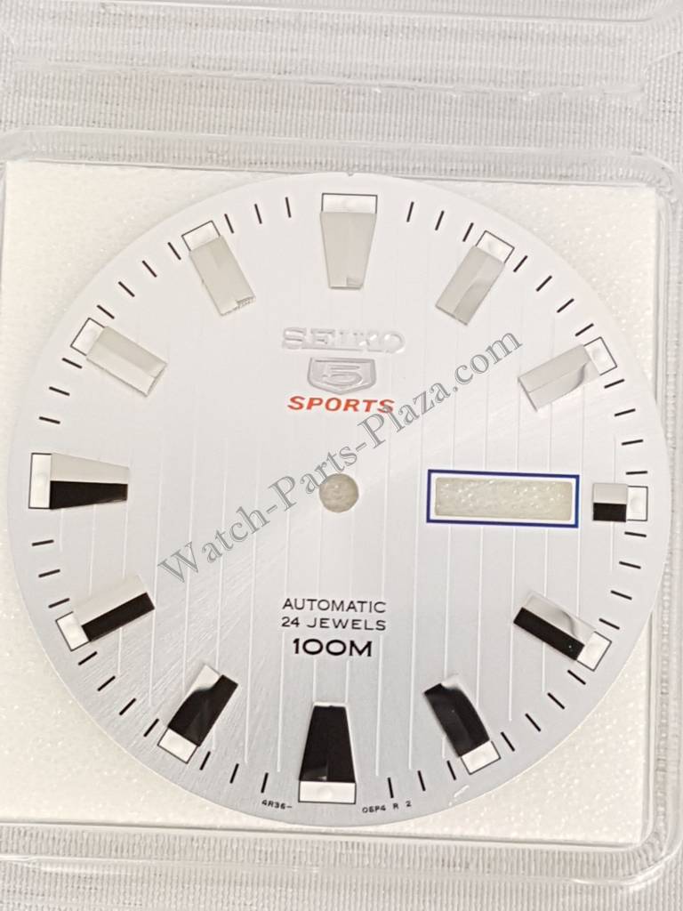 Seiko 5 Sports SRPA49K1 Watch Parts 4R36 - 05M0 Dial, Bezel, Hands & Bracelet - Watch Plaza