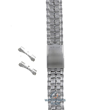 Seiko 5M23 6B70 / 6B73 Watch Band 4253JB Grey Stainless Steel 20 mm Kinetic - Watch Plaza