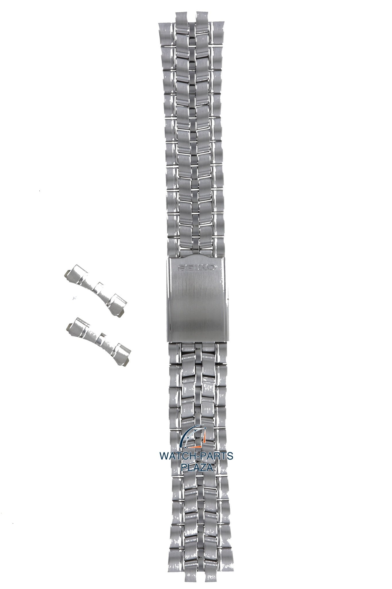 Seiko 5M23 6B70 / 6B73 Watch Band 4253JB Grey Stainless Steel 20 mm Kinetic - Watch Plaza