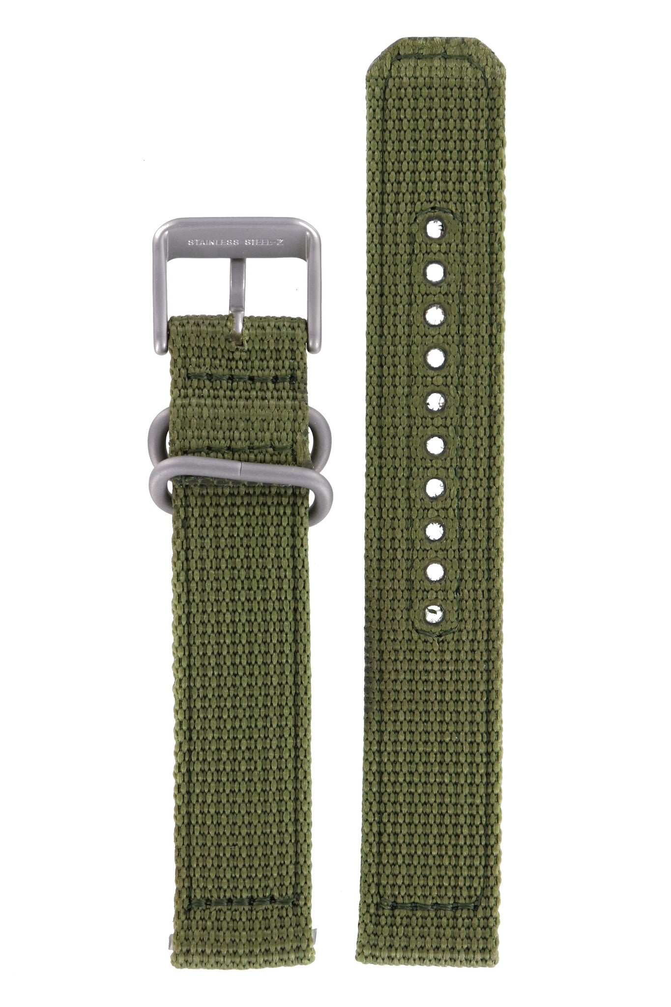 Seiko 7S26 - 02J0 - SNK805 / SNK813 / SNKN29 Watch Band 4K11JZ Green Textile 18 mm 5 - Watch Plaza