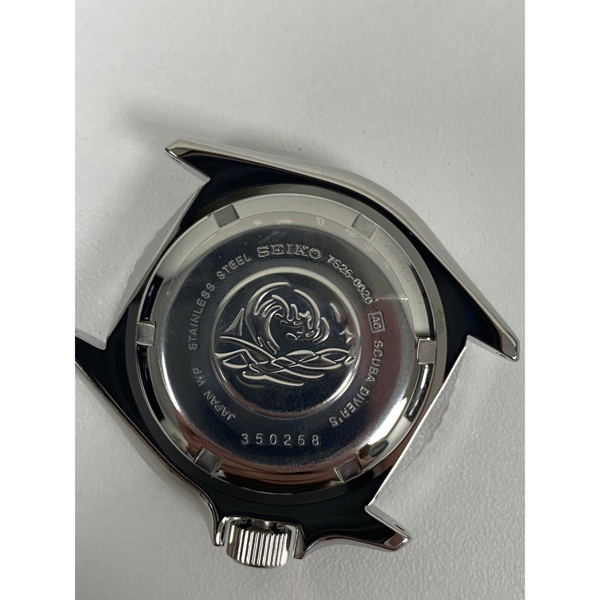 Seiko 7S26002061D watch case SKX007J1, SKX007J2, SKX007J3 Diver black original 7S26 - 0020 - Watch Plaza