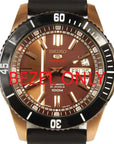 Seiko 87062135 bezel SRP425, SRP427, SRP429, SRP430 black stainless steel 4R36 - 02E0 5 Sports - Watch Plaza