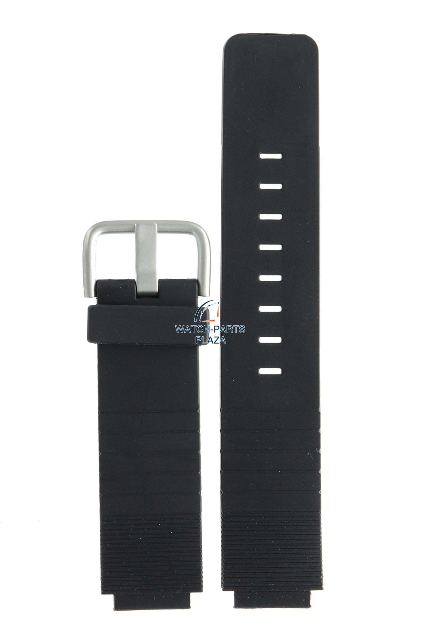 Seiko AL13B Watch band A781 4000, 400A, 4040 black rubber / silicone 16 mm - Digital - Watch Plaza