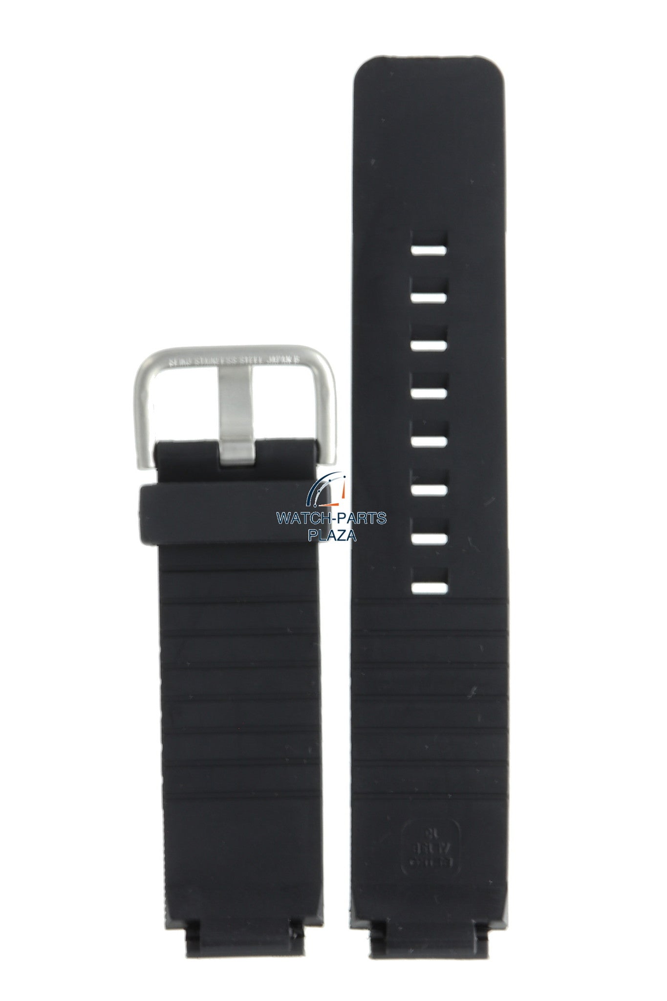 Seiko AL13B Watch band A781 4000, 400A, 4040 black rubber / silicone 16 mm - Digital - Watch Plaza