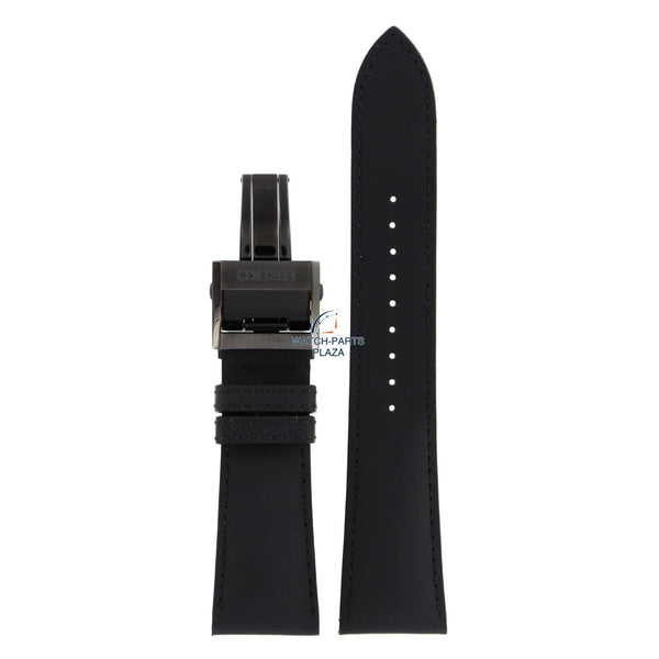 Seiko Ananta SAEC013 / SPB023J1 watch strap black leather 6R21 - 00F0 strap LO1D W 24 mm - Watch Plaza
