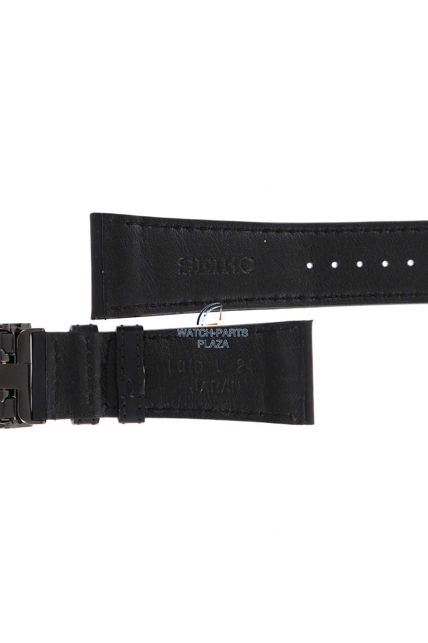 Seiko Ananta SAEC013 / SPB023J1 watch strap black leather 6R21 - 00F0 strap LO1D W 24 mm - Watch Plaza