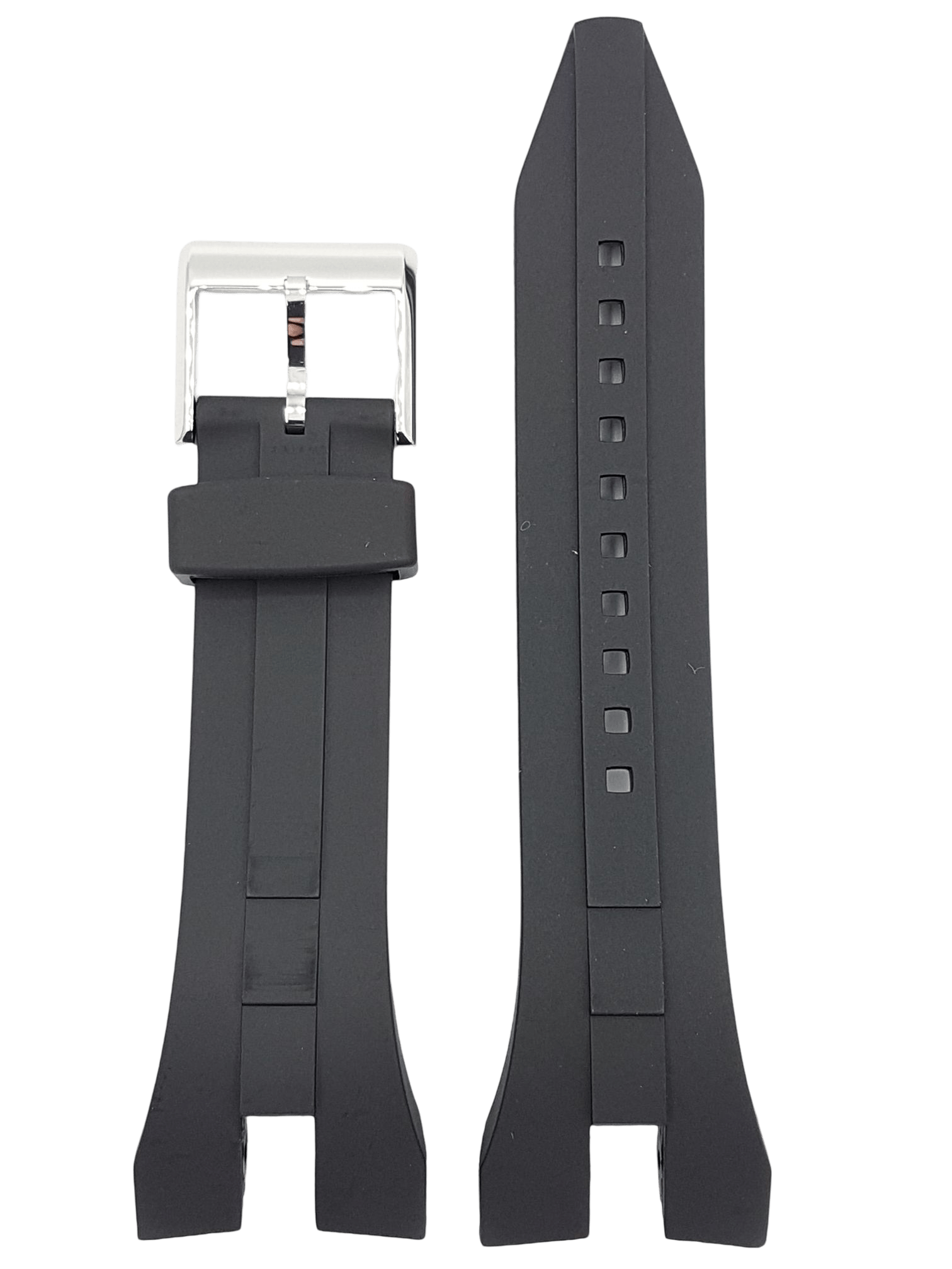 SEIKO Arctura SNL049P1 Watch Band 7L22 - 0AT0 Black SIllicon Strap B 28 mm Genuine - Watch Plaza