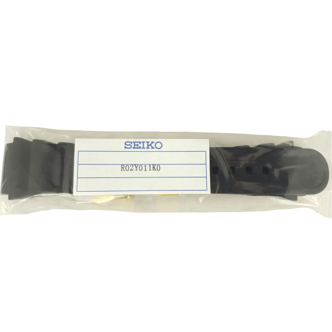 SEIKO Baby Tuna SRPA82K1 Black Silicon Watch Band Z 22 mm R02Y011K0 Gold Buckle - Watch Plaza