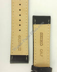 SEIKO Black Watch Strap 4A201 H 22 mm 7T92 0JS0 Genuine Calf Leather Band ION - Watch Plaza