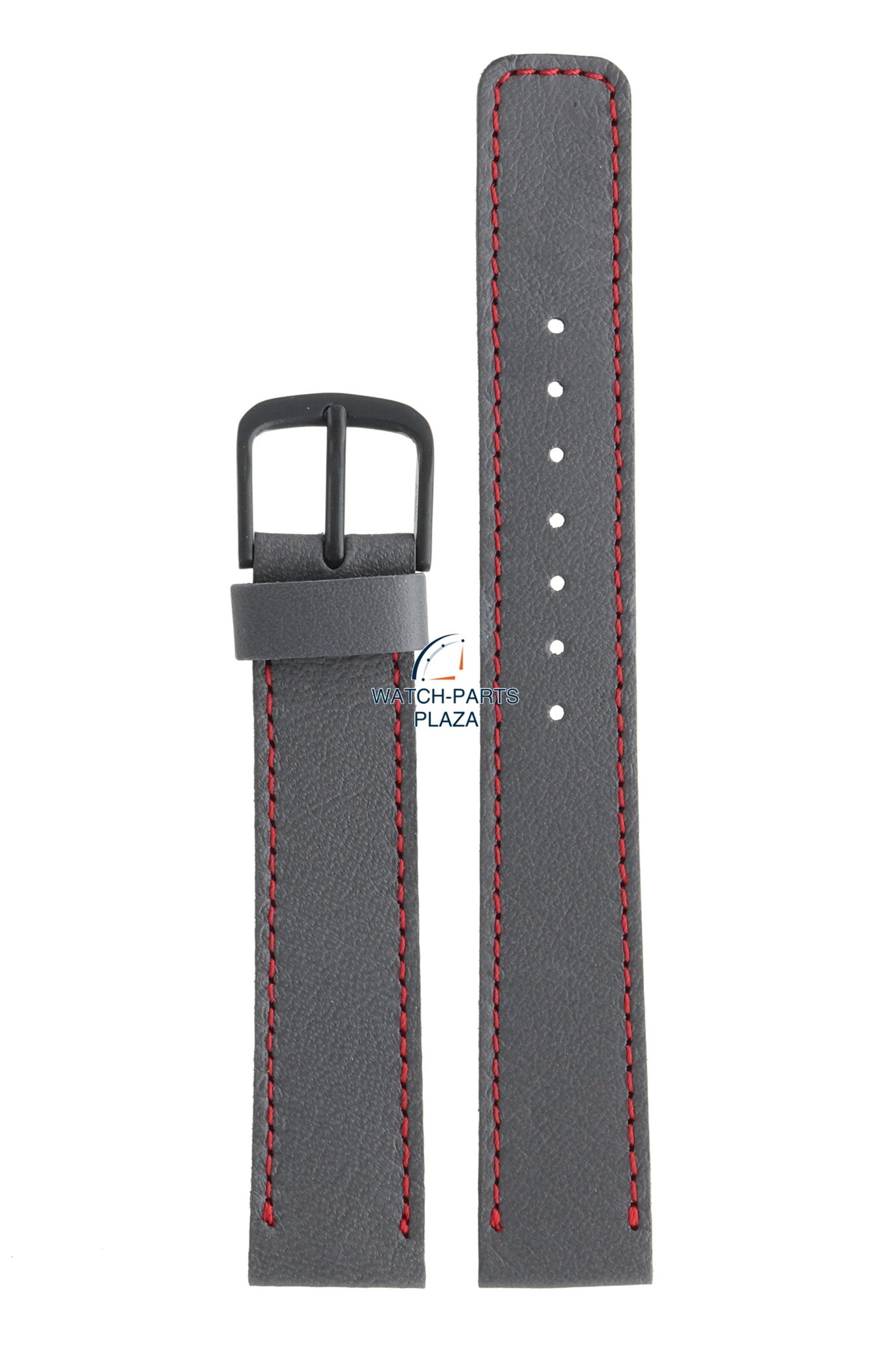 Seiko BMZ15D Watch band 5P30 5150 / 5159 grey leather 16 mm - Quartz - Watch Plaza