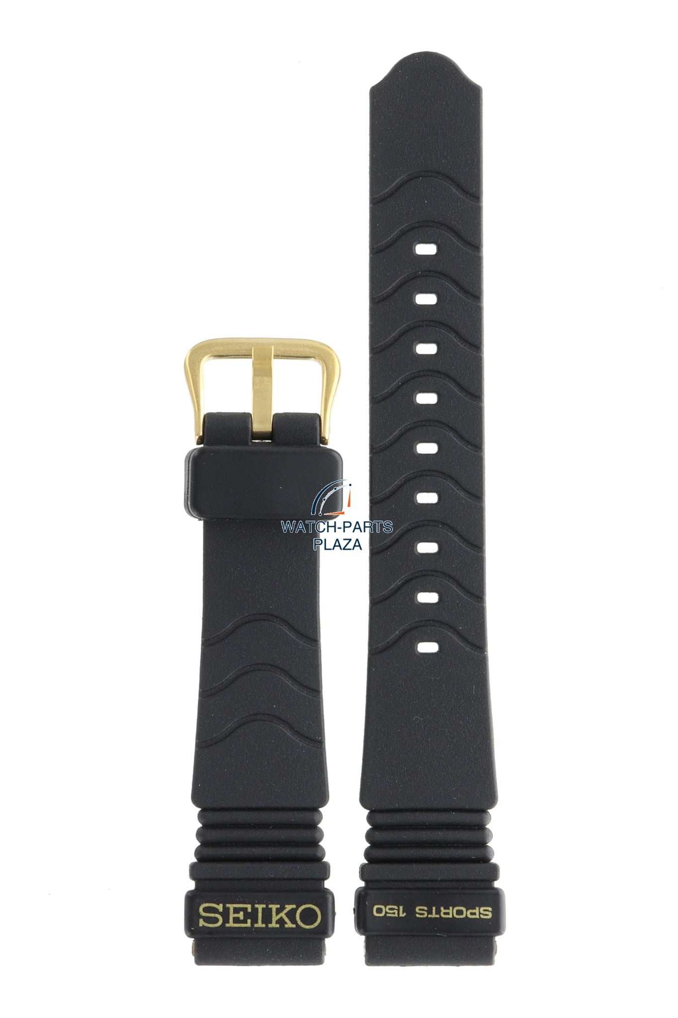 Seiko BPB37G Watch band SDW313 - 7T32 6D9E black rubber / silicone 18 mm - Sports 150 - Watch Plaza