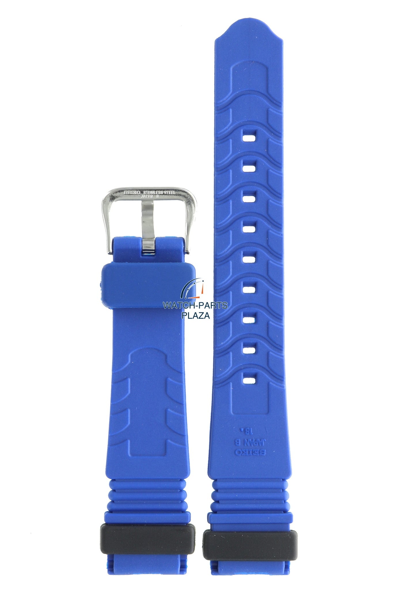 Seiko BPZ66J Watch band SGH047 - 7N33 6A30 blue rubber / silicone 18 mm - Sports 150 - Watch Plaza