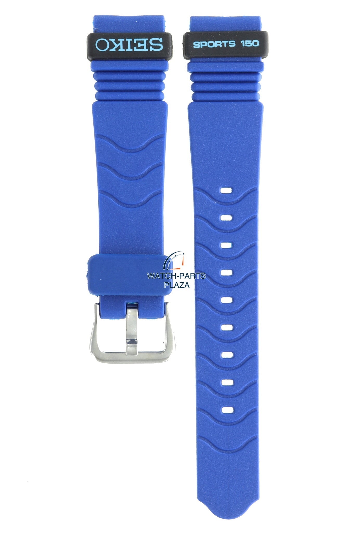 Seiko BPZ66J Watch band SGH047 - 7N33 6A30 blue rubber / silicone 18 mm - Sports 150 - Watch Plaza