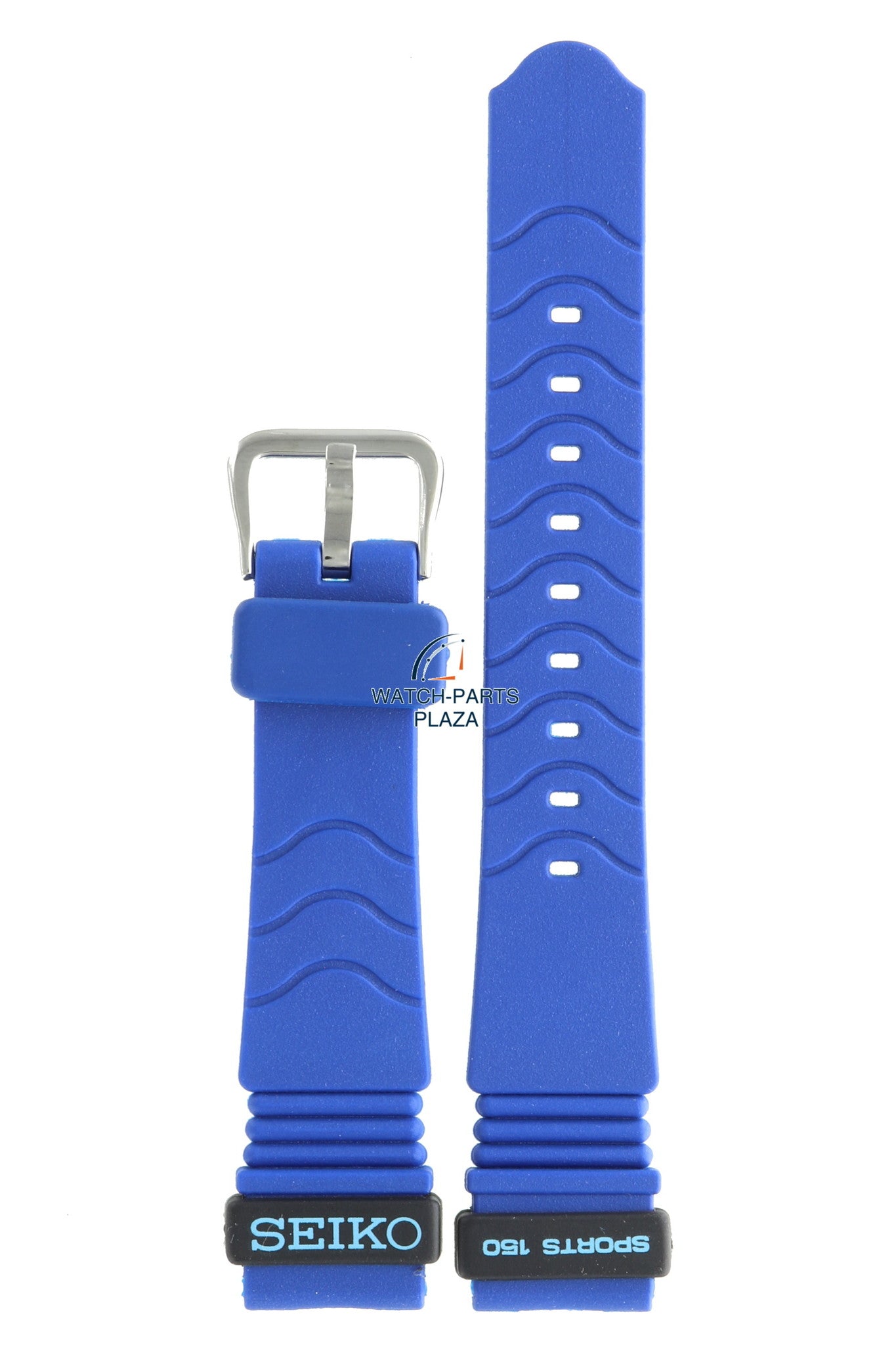 Seiko BPZ66J Watch band SGH047 - 7N33 6A30 blue rubber / silicone 18 mm - Sports 150 - Watch Plaza