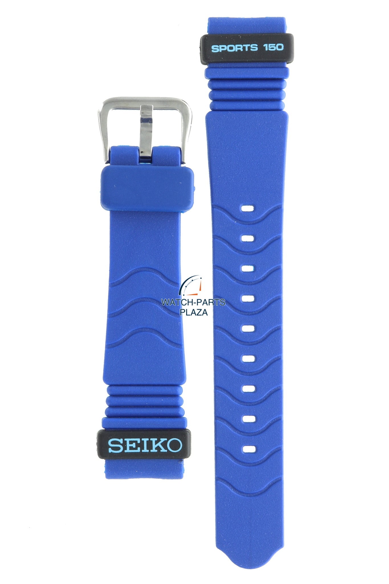 Seiko BPZ66J Watch band SGH047 - 7N33 6A30 blue rubber / silicone 18 mm - Sports 150 - Watch Plaza