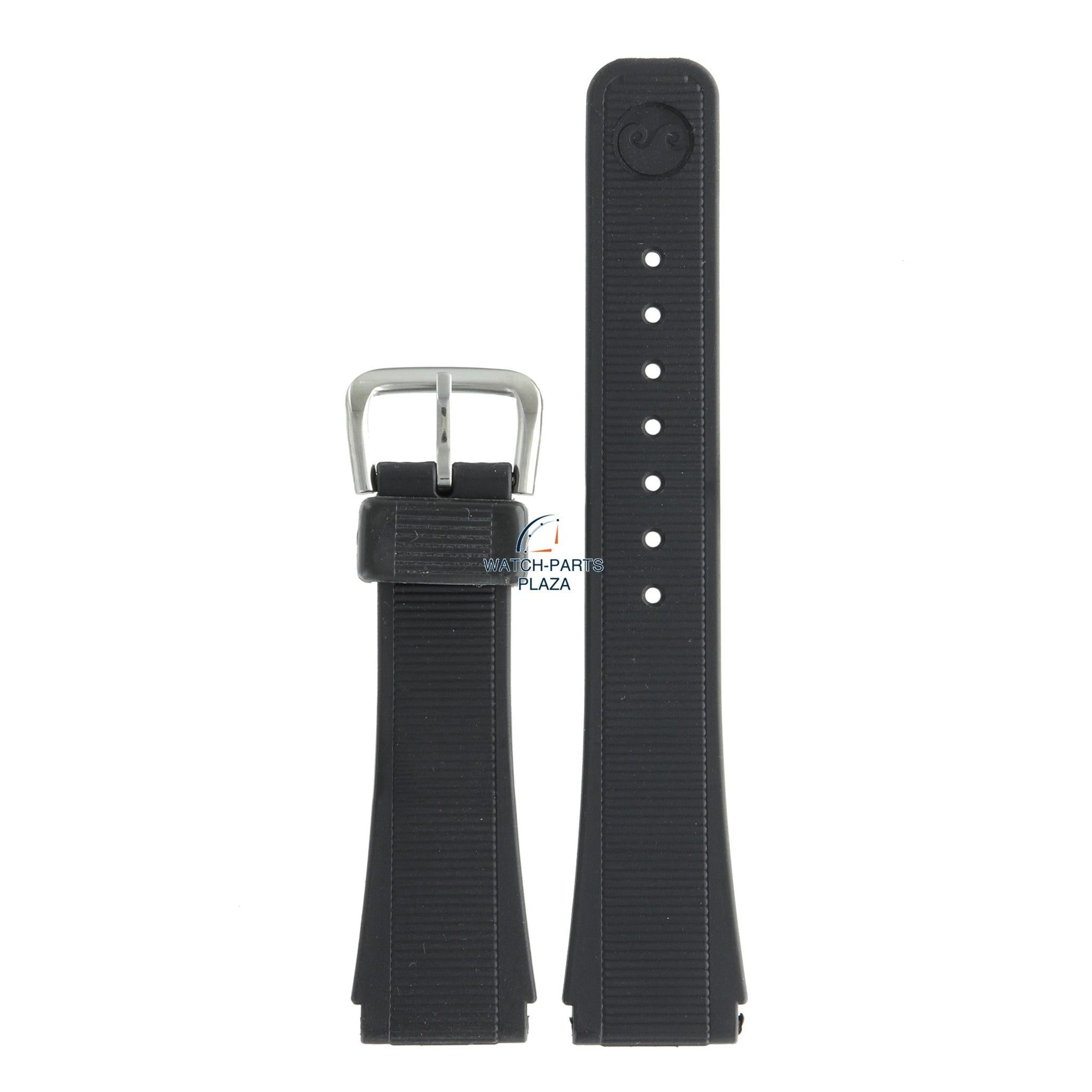 Seiko BRA04S Watch band A904 5090, 5200 & D409 black rubber / silicone 20 mm - Sports 100 - Watch Plaza