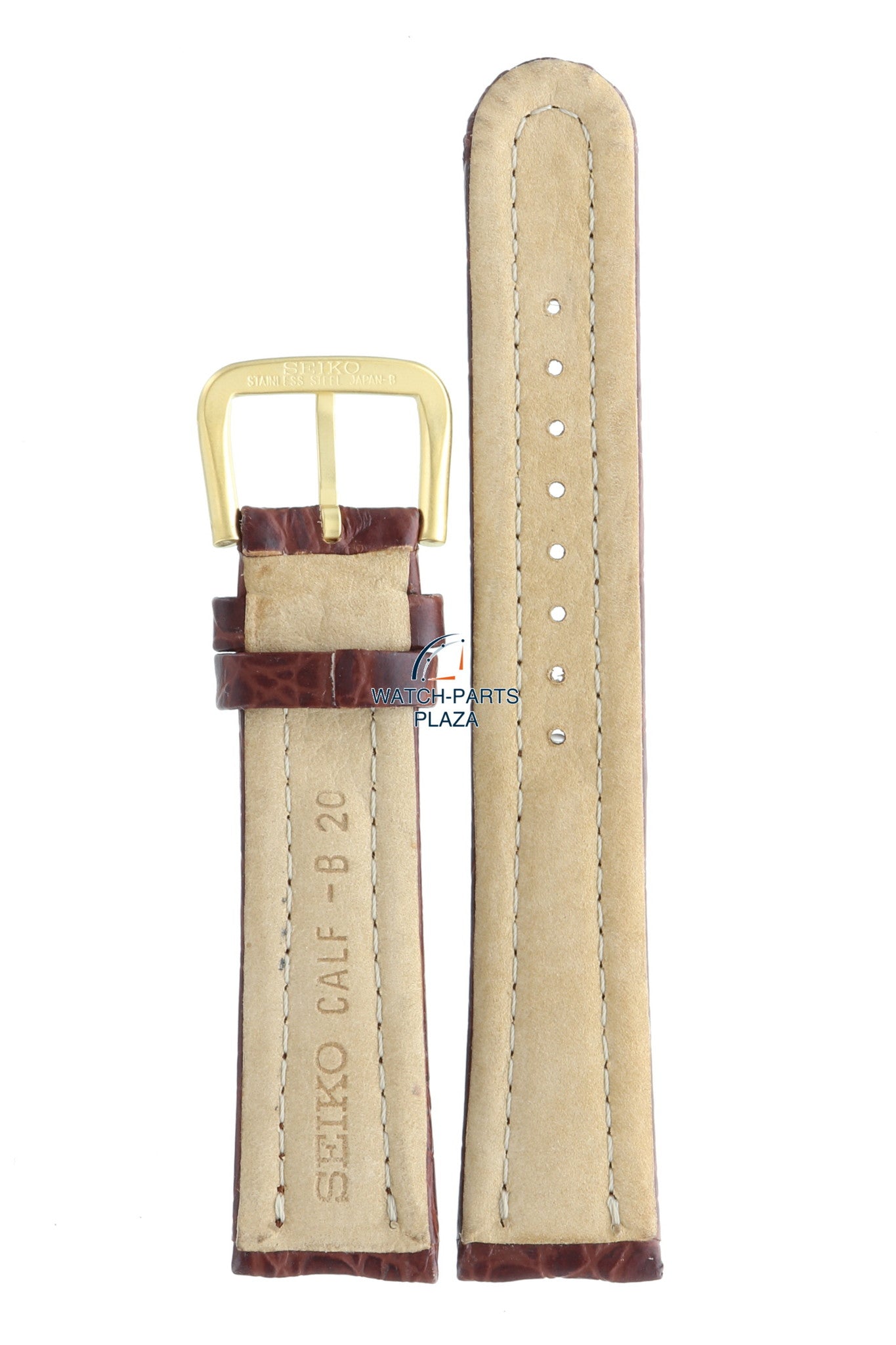 Seiko BRJ73K Watch band SDW202 - 7T32 F020 brown leather 20 mm - Sports 150 - Watch Plaza