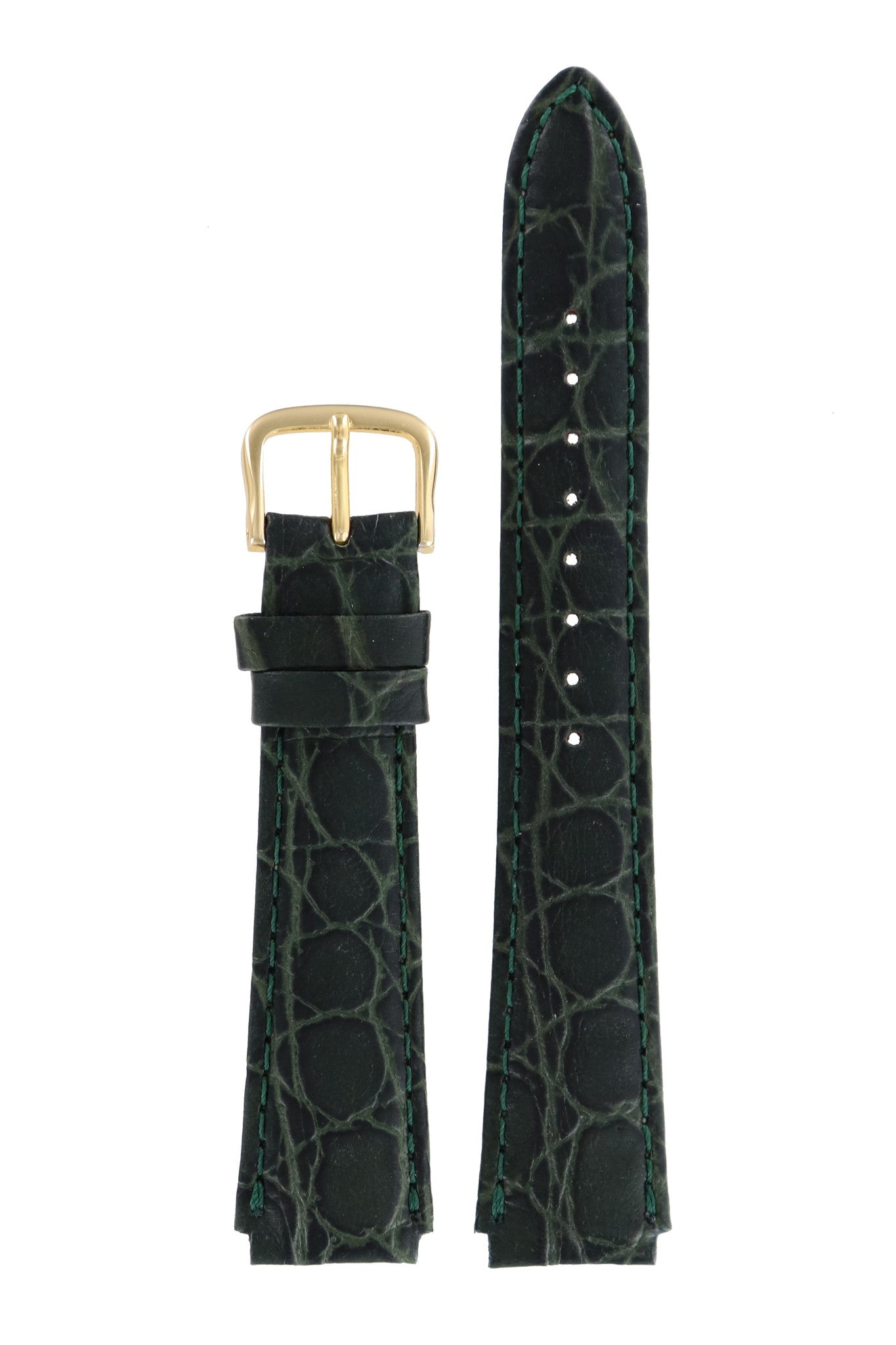 Seiko Calf - B 16 - 5M22 - 6B60 & 5M42 - 0B70 Watch Band 4E64KB Green Leather 16 mm - Watch Plaza