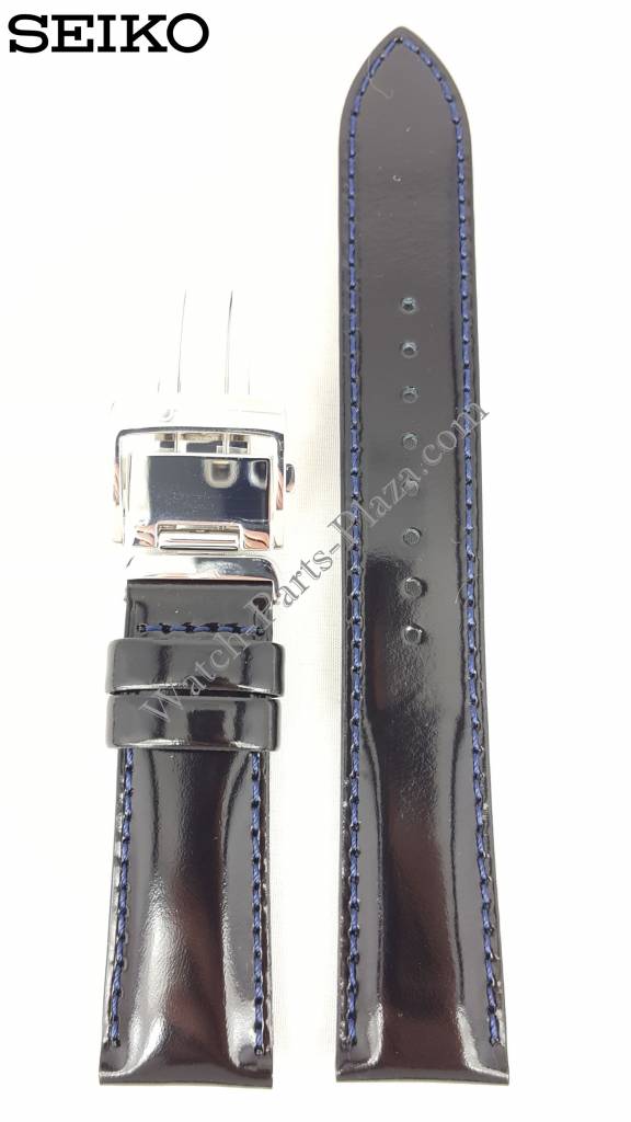 SEIKO COCKTAIL TIME SARB065 BLACK LEATHER WATCH STRAP 6R15 01S0 BAND DO151 W 20 - Watch Plaza