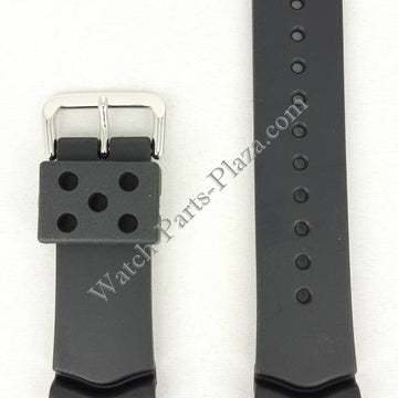 Seiko Diver Black Rubber Strap 22mm 7S26 7020 SKX171 SDS099 Watchband 7002 7029 - Watch Plaza