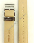 Seiko Flightmaster Brown Leather Band SSC013 Watch Strap L020 B 20mm V172 OACO - Watch Plaza