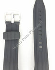 Seiko Kinetic SKA445 Black Rubber Watch Band SNAD35 Strap 30mm 4A1J1JRR - Watch Plaza