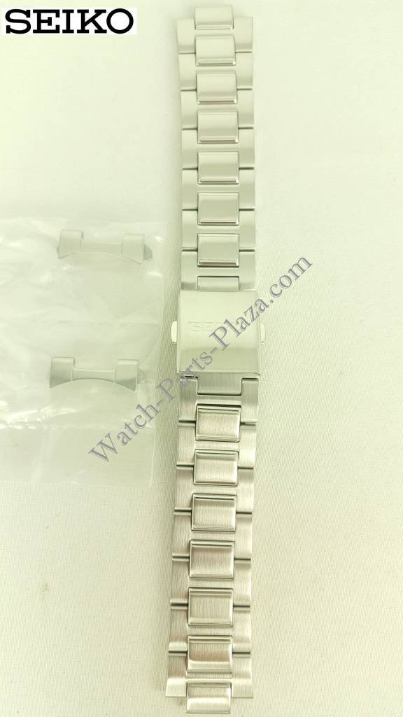 Seiko Kinetic Stainless Steel Watch Band 20mm SKA477, SKA475 Strap 5M62 - 0CM0 - Watch Plaza