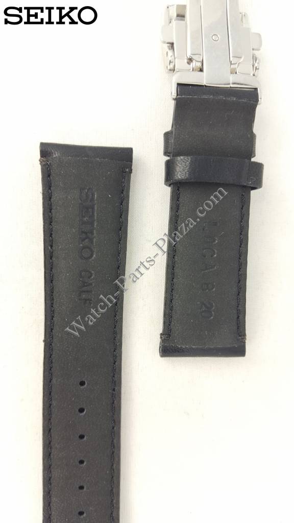 Seiko L0CA011J0 Watch band SARG011 - LOCA B 20 black leather 20 mm - Mechanical - Watch Plaza