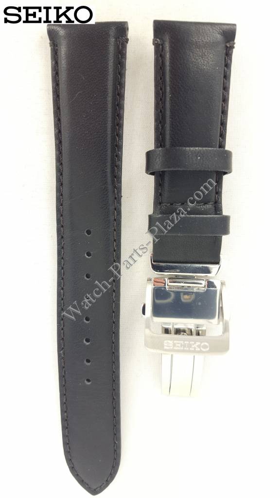 Seiko L0CA011J0 Watch band SARG011 - LOCA B 20 black leather 20 mm - Mechanical - Watch Plaza