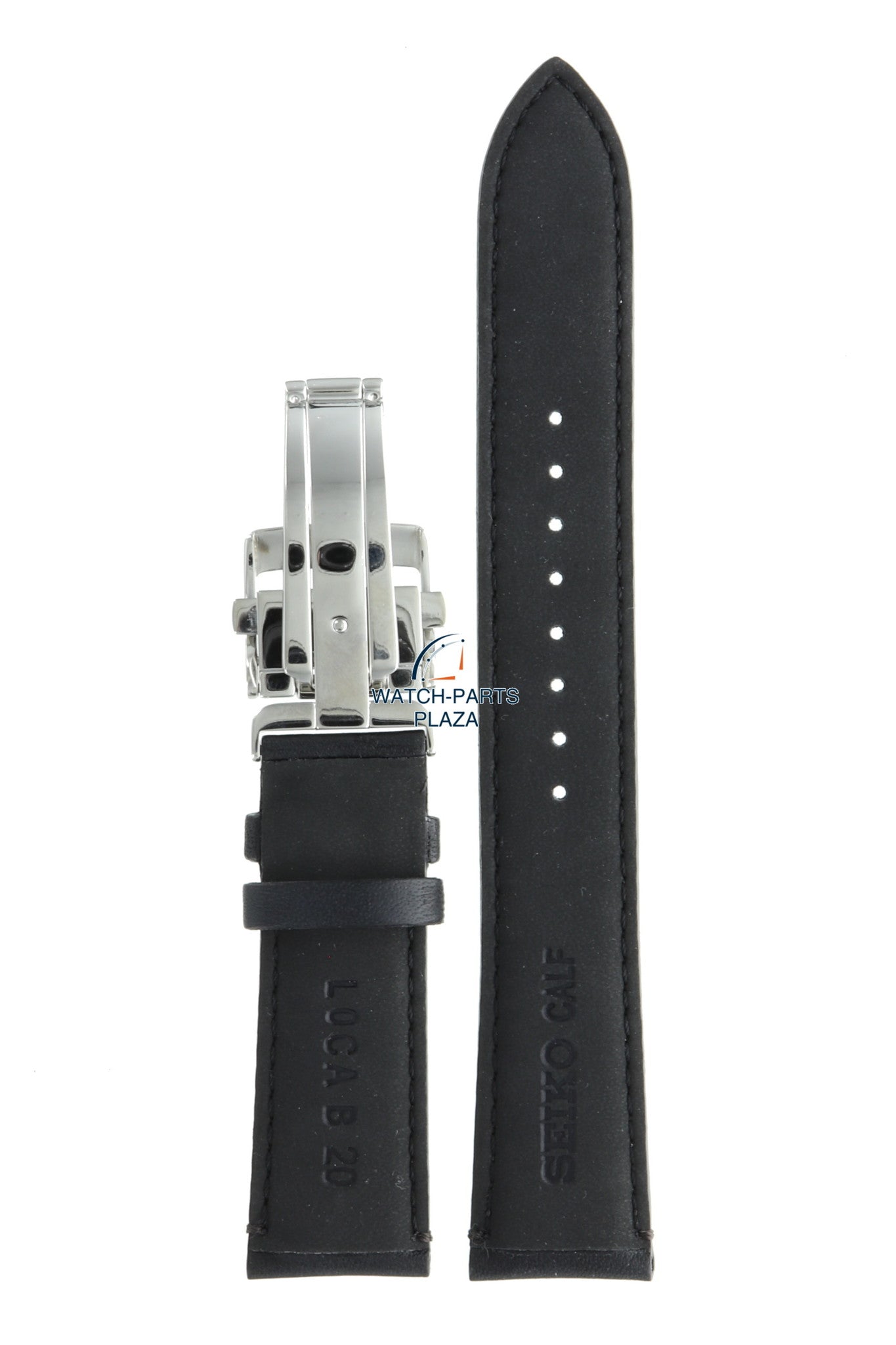 Seiko L0CA011J0 Watch band SARG011 - LOCA B 20 black leather 20 mm - Mechanical - Watch Plaza