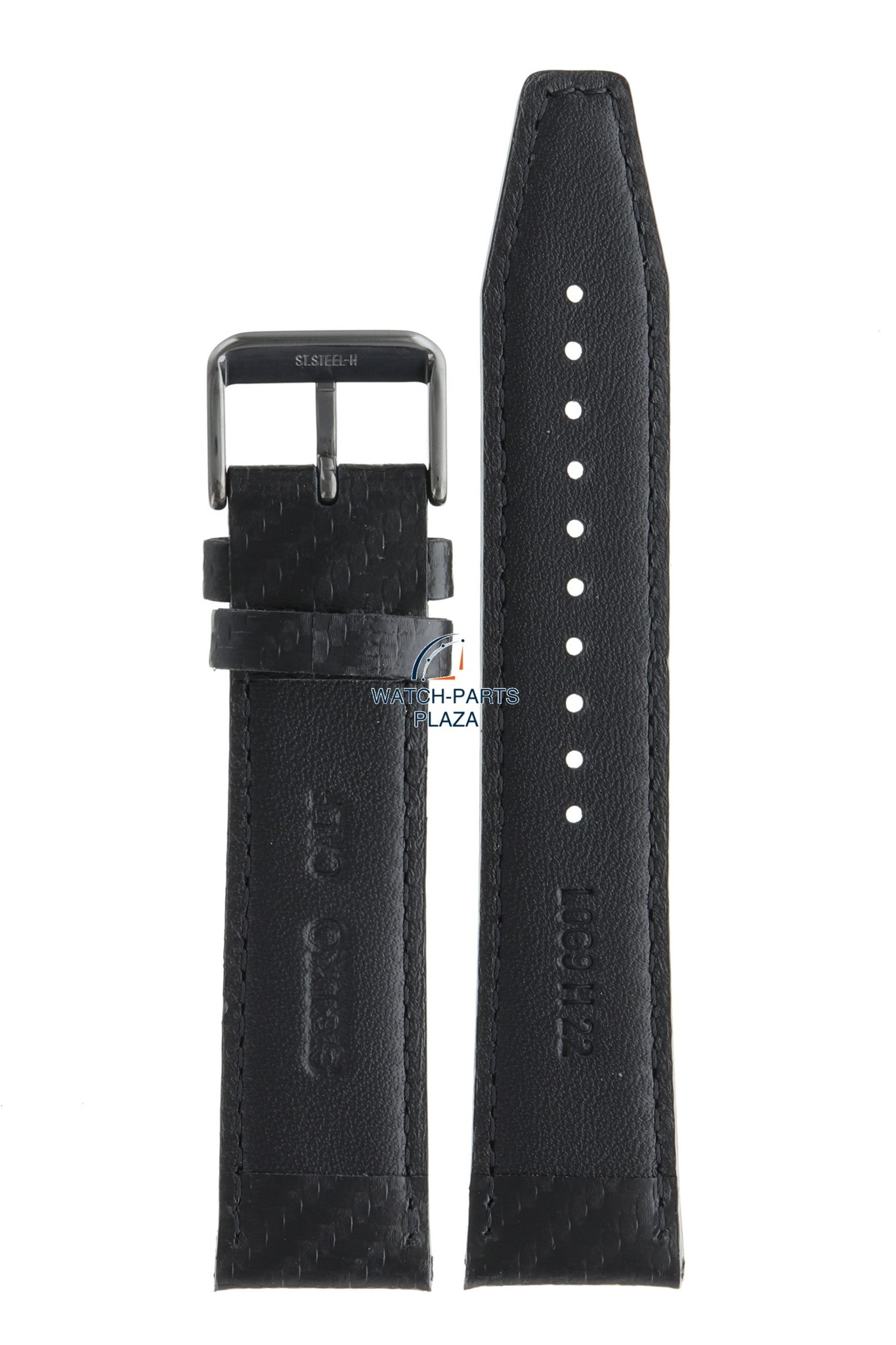 Seiko L0G9011N0 Watch band SSC499P1 - V175 0DM0 black leather 22 mm - Solar - Watch Plaza