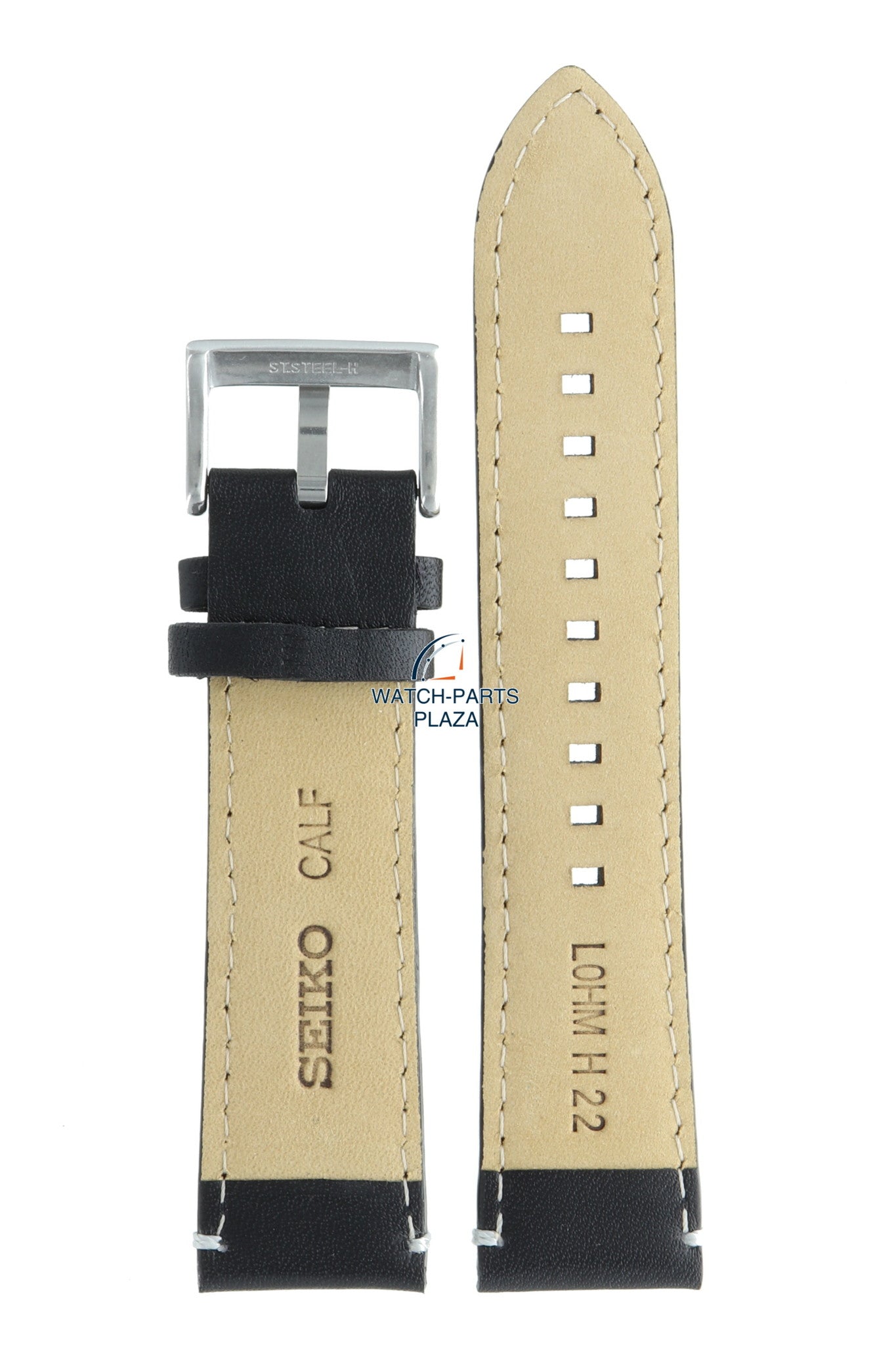 Seiko L0HM011J0 Watch band SSG013 - 8B92 0AV0 black leather 22 mm - Prospex - Watch Plaza