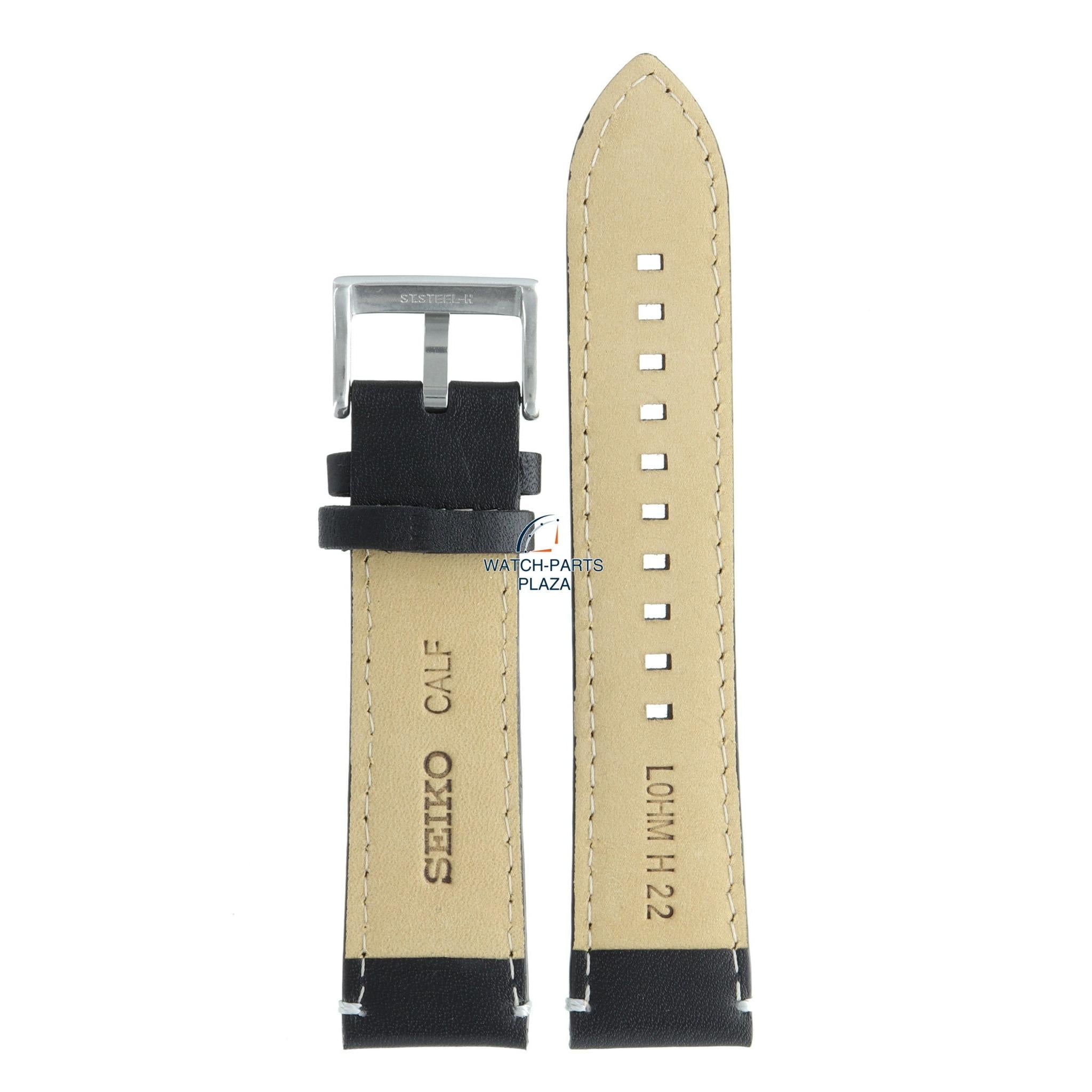 Seiko L0HM011J0 Watch band SSG013 - 8B92 0AV0 black leather 22 mm - Prospex - Watch Plaza