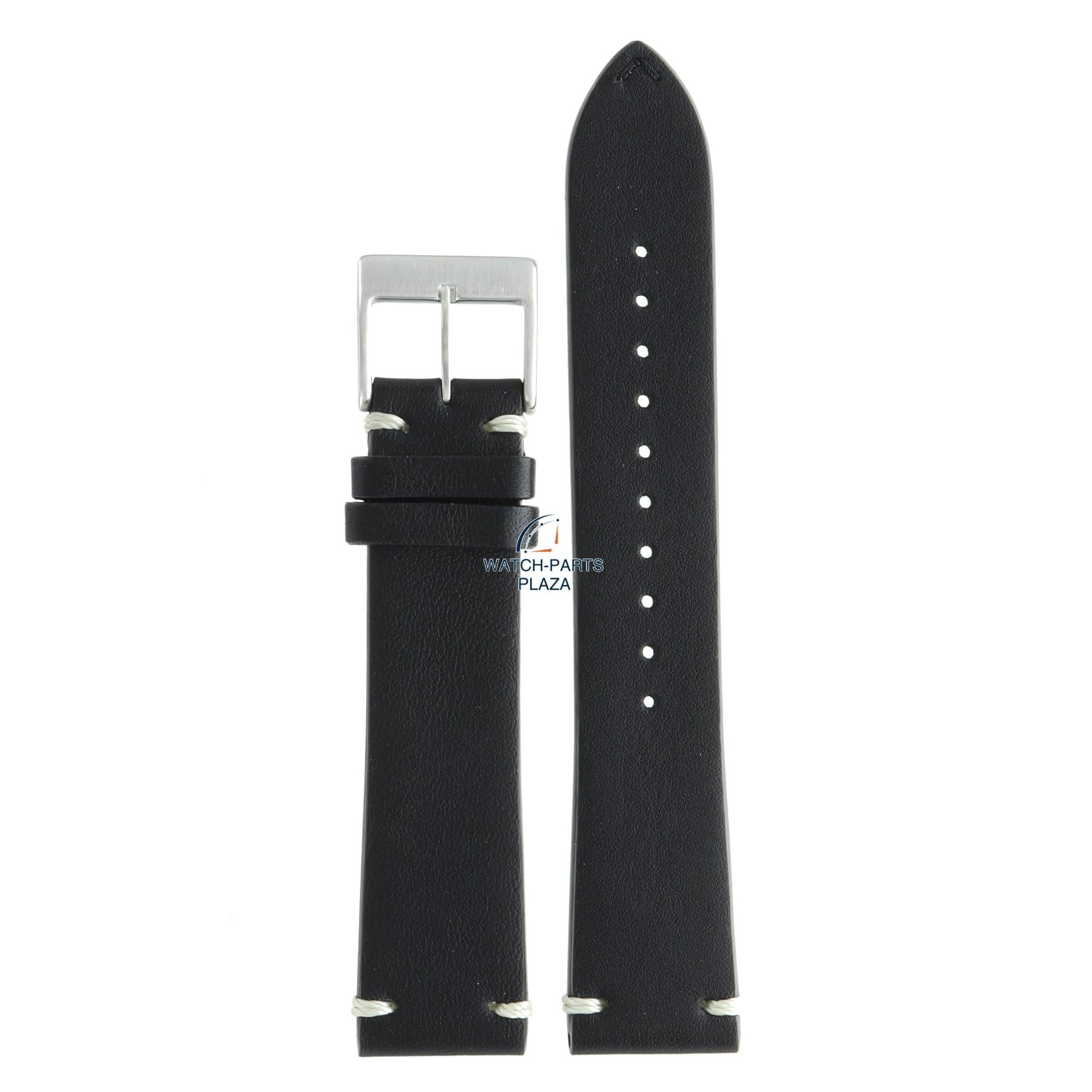 Seiko L0K8011J9 Watch band SPB089 - 6R15 04K0 black leather 20 mm - Alpinist - Watch Plaza