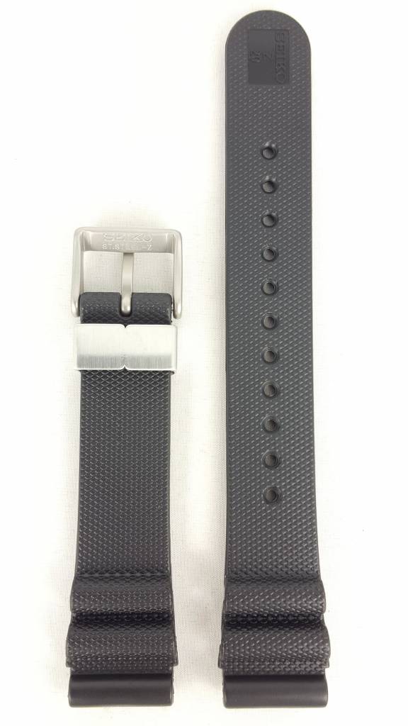 SEIKO Marine Master black waffle watch strap SBDX001 / SBDX017J Z 20 Band 8L35 - 0010 - Watch Plaza