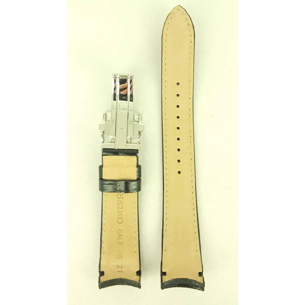 Seiko Premier Kinetic Direct Drive SRG003P1 / SRG001P2 Watch Strap Calf B 21m 5D22 - 0AA0 - Watch Plaza