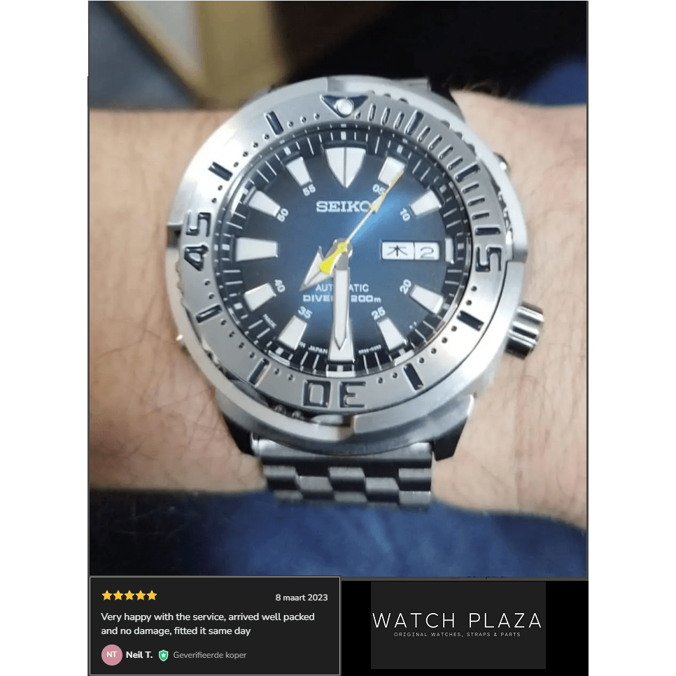 Seiko Prospex Baby Tuna SRP637 / SRP639 shroud 4R36 - 03Z0 stainless steel gray original - Watch Plaza