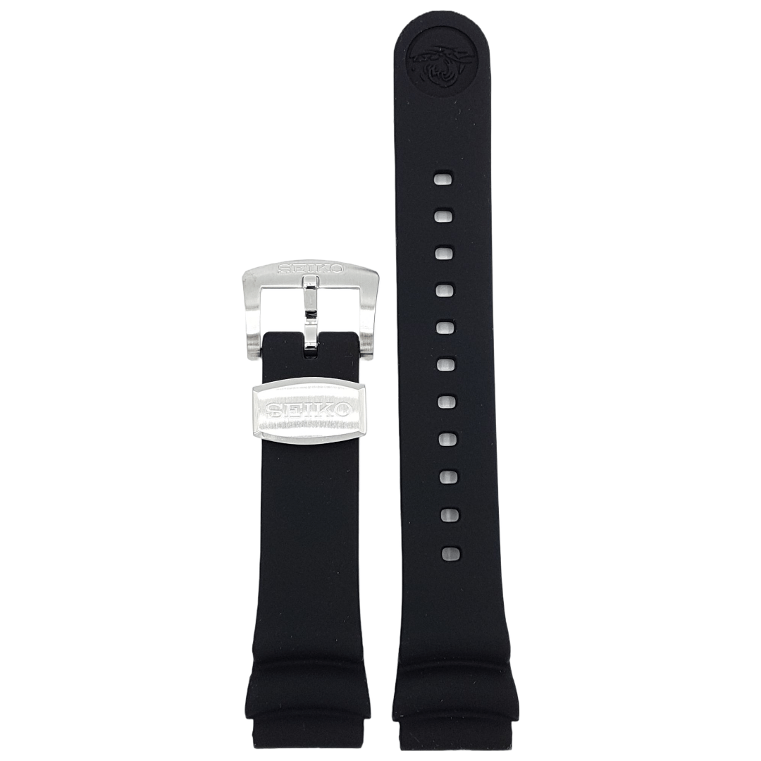 SEIKO PROSPEX MINI TURTLE BLACK WATCH BAND KN 20mm SRPC37 SRPC39 STRAP 4R35 01Y0 - Watch Plaza