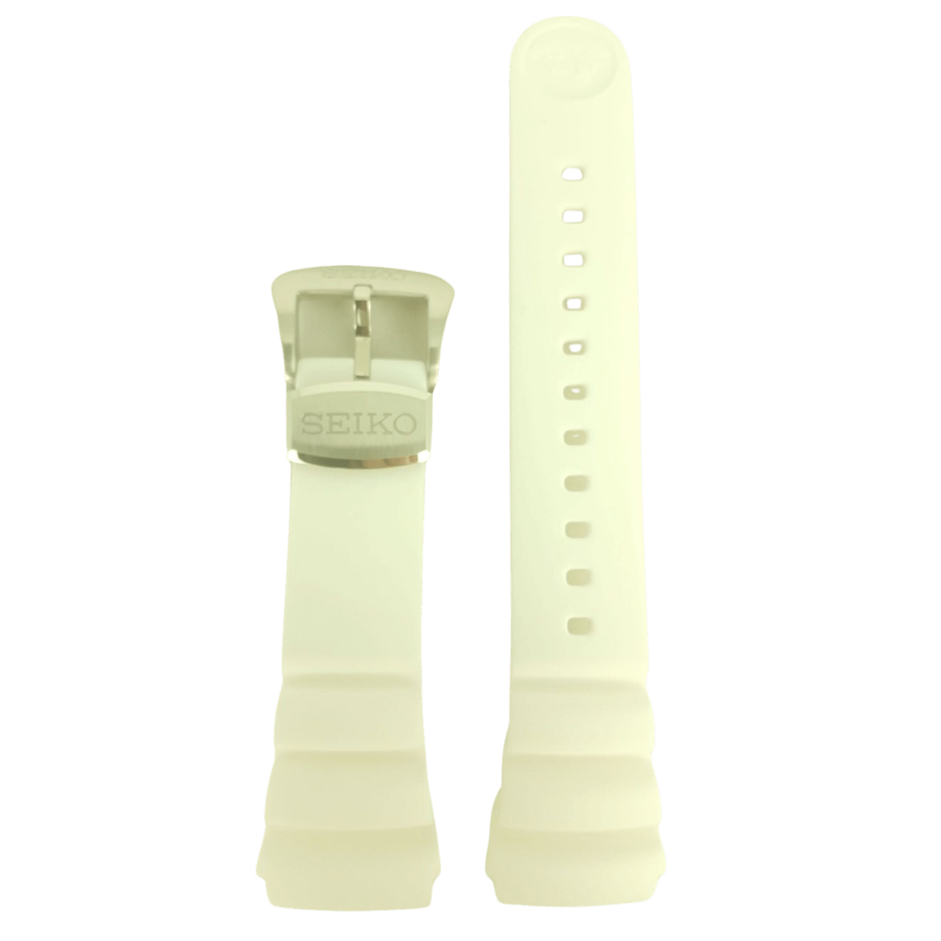 SEIKO Prospex SUN043P1 / SUN043P9 White Silicon Watch Band CY 24mm R01Y012J0 - Watch Plaza