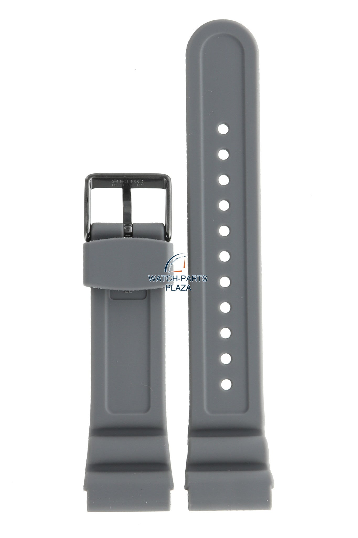 Seiko R040011N0 Watch band SNE537J1 & SNE537P1 grey rubber / silicone 22 mm - Prospex Solar - Watch Plaza