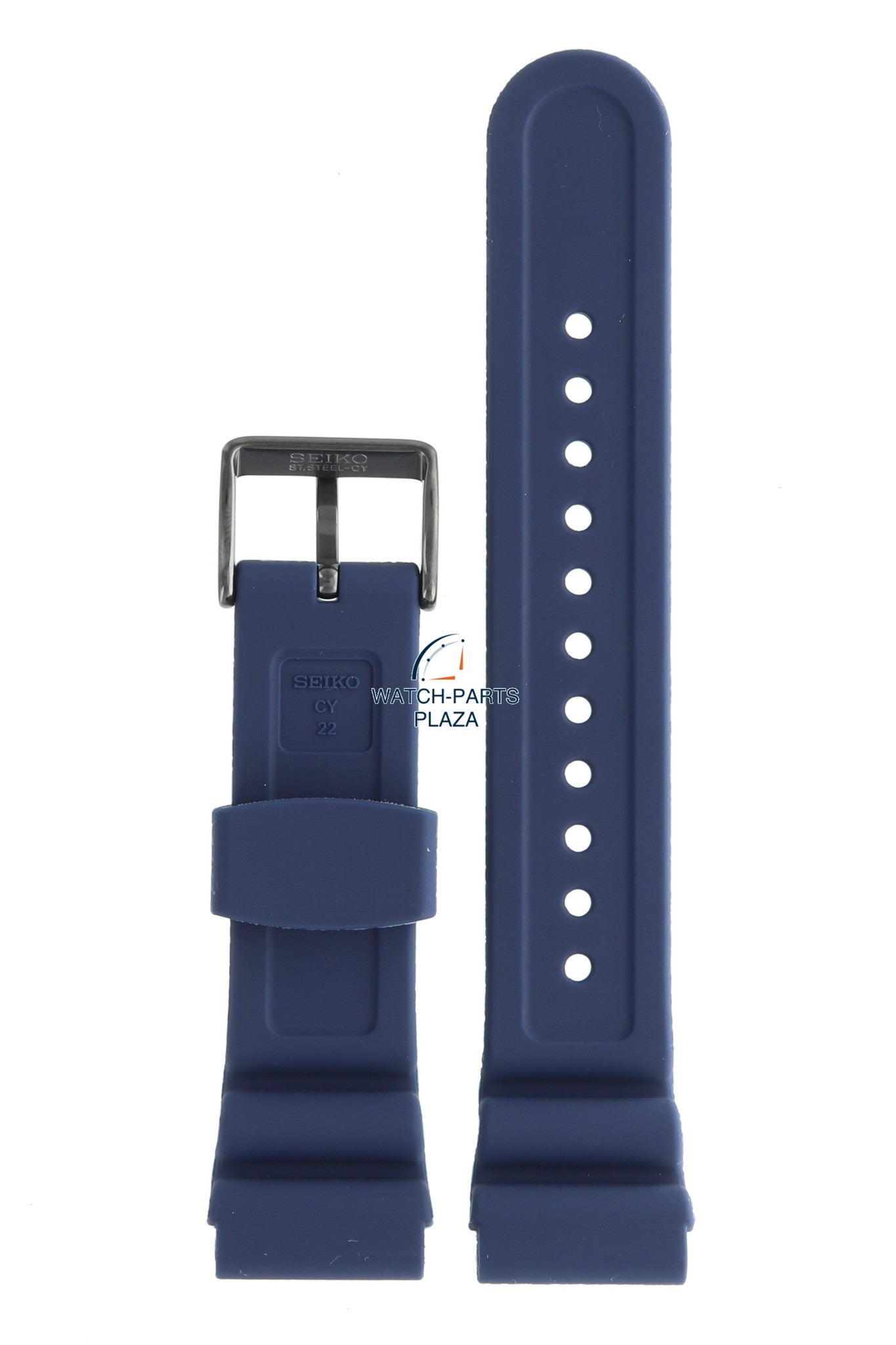 Seiko R040013N0 Watch band SNE533J1 & SNE533P1 dark blue rubber / silicone 22 mm - Prospex Solar - Watch Plaza