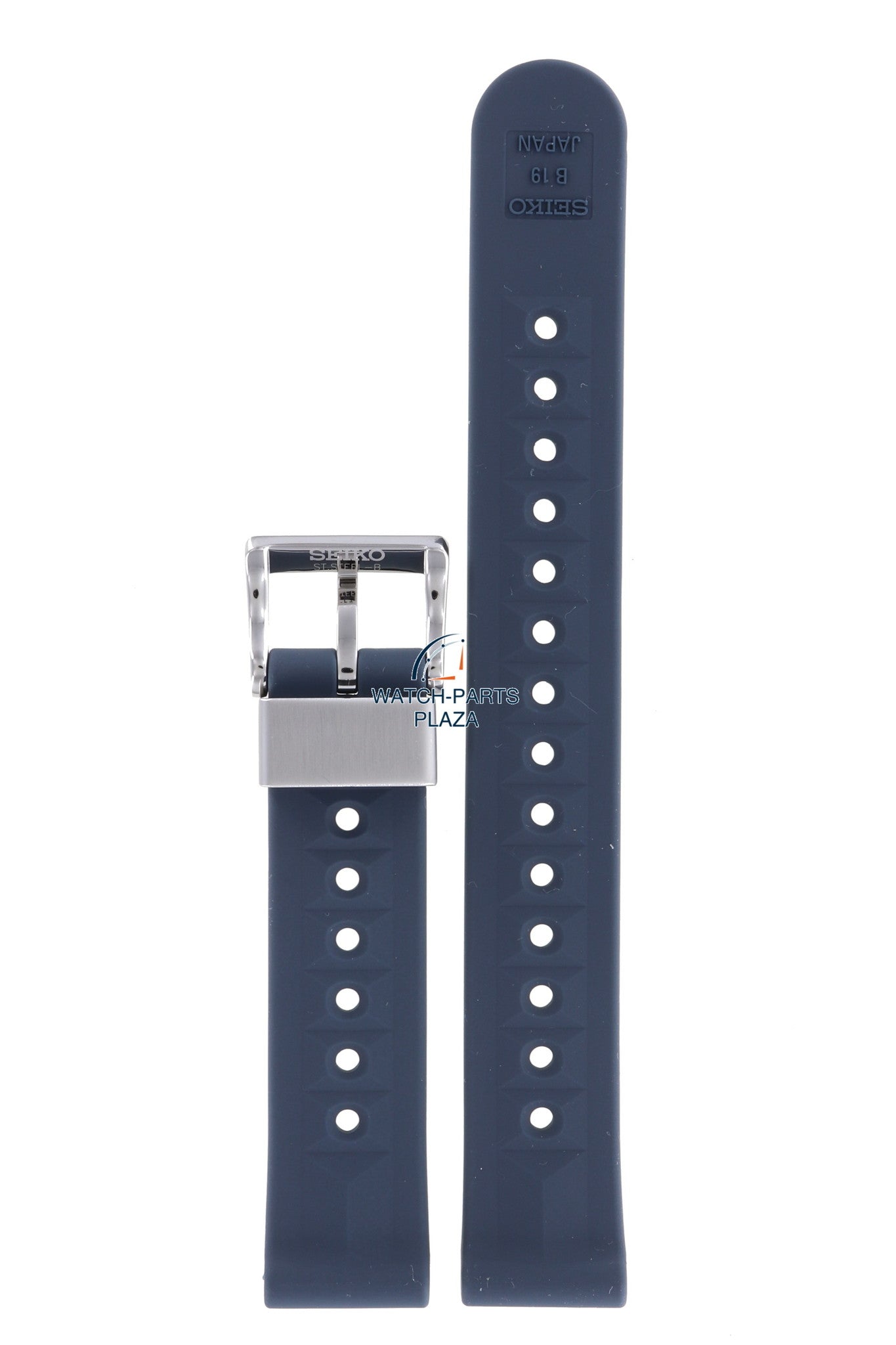 Seiko SBEX015 55th Anniversary LE Watch Band R02B032J9 Blue Silicone 19 mm Prospex - Watch Plaza