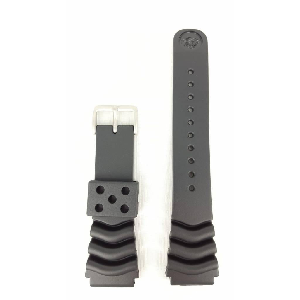 Seiko SKX007 / SKX171K1 Watch Band SKXA63P9 & SDS099P1 Black Silicon Strap Z 22 mm 4FY8JZ - Watch Plaza