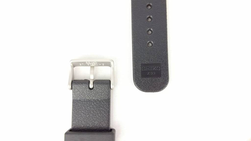 Seiko SKX007 / SKX171K1 Watch Band SKXA63P9 & SDS099P1 Black Silicon Strap Z 22 mm 4FY8JZ - Watch Plaza