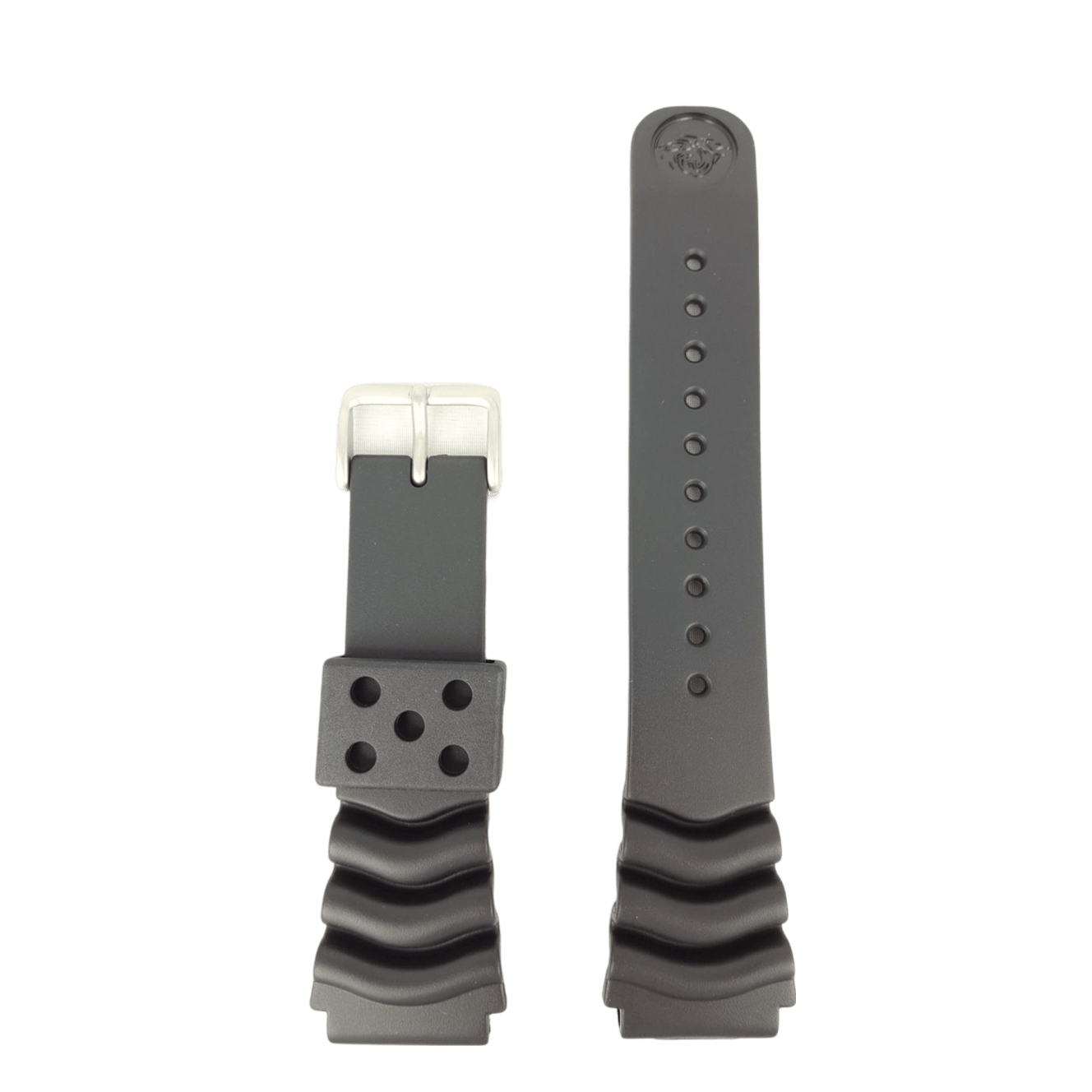 Seiko SKX007 / SKX171K1 Watch Band SKXA63P9 & SDS099P1 Black Silicon Strap Z 22 mm 4FY8JZ - Watch Plaza