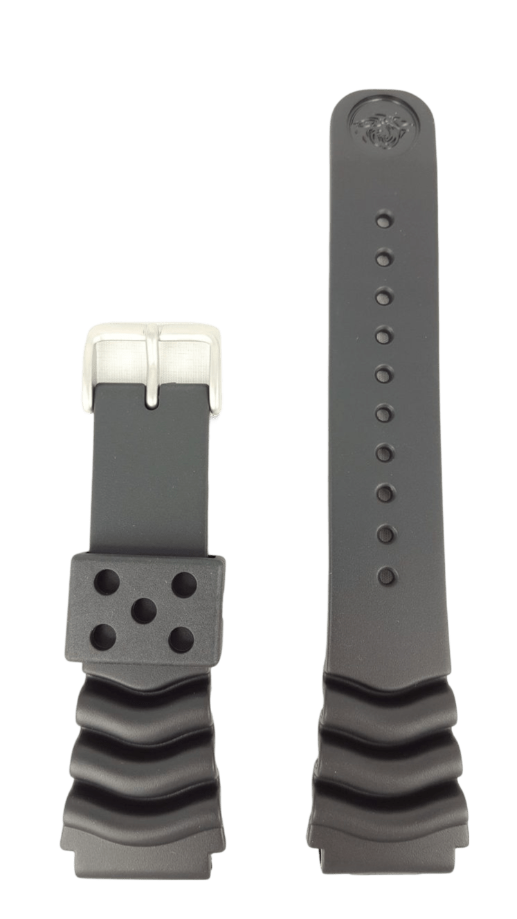 Seiko SKX007 / SKX171K1 Watch Band SKXA63P9 & SDS099P1 Black Silicon Strap Z 22 mm 4FY8JZ - Watch Plaza