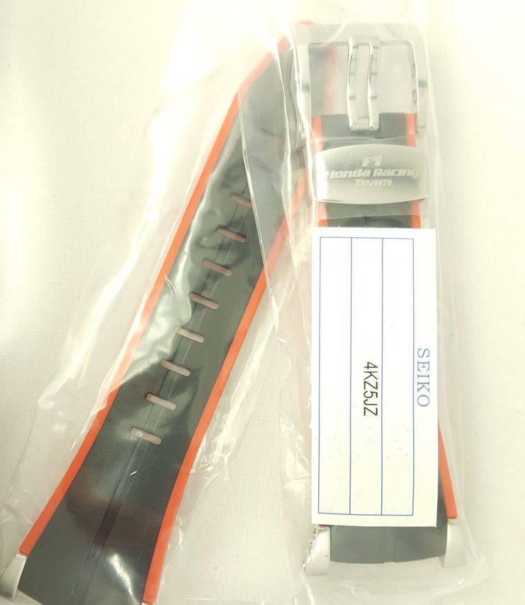 SEIKO SNA749 Honda F1 Racing Strap Black Red Silicone Band 7T62 - 0GR0 - Watch Plaza