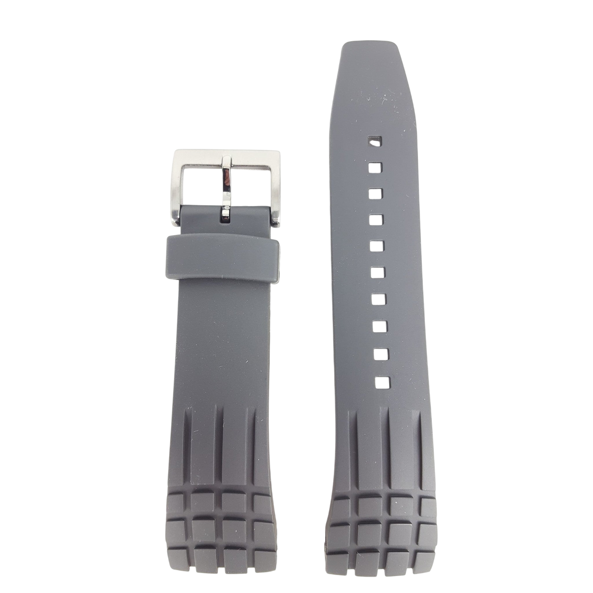 Watch Band For Seiko 7T62-0KH0 / 7T92-0NJ0 / 6G34-00K0 Black Rubber