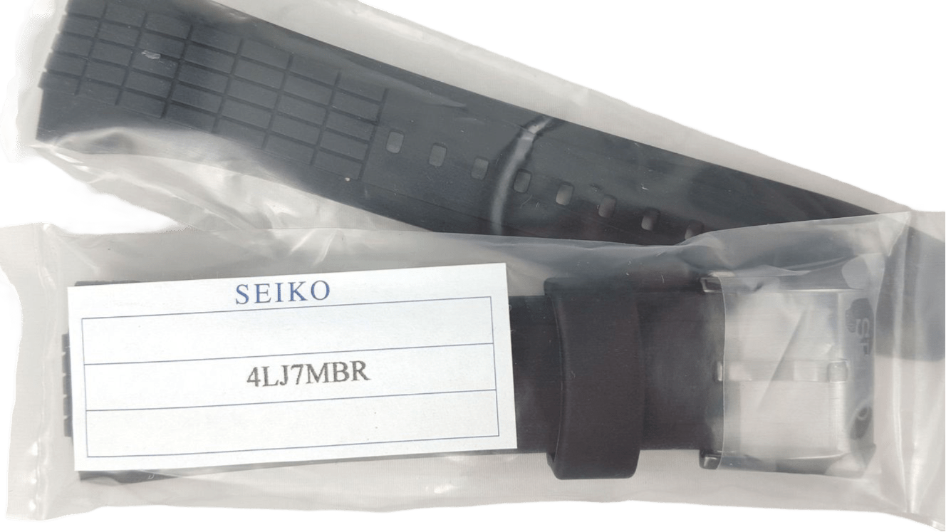 Seiko SNAE17P1 Black Rubber Watch Band 7T62 - 0KN0 Strap 26mm - Watch Plaza