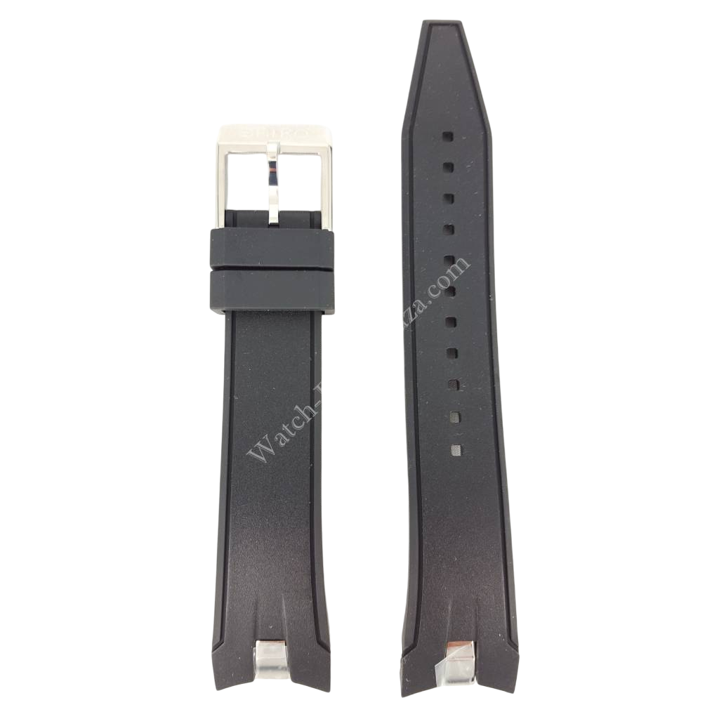 Seiko SNAE87P1 Black Rubber Watch Band 7T62 - 0LC0 Strap 21mm - Watch Plaza